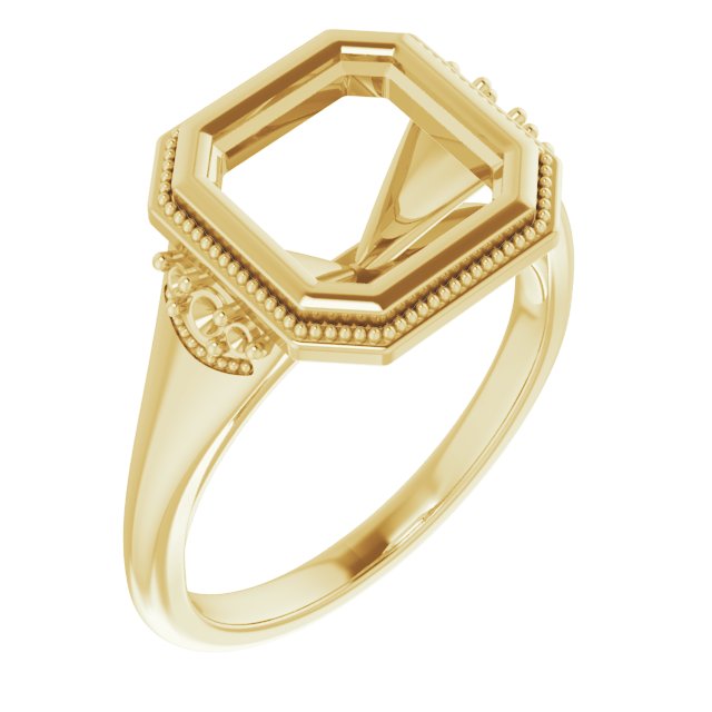 Bezel-Set Accented Engagement Ring