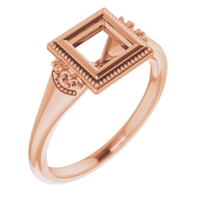 Bezel-Set Accented Engagement Ring