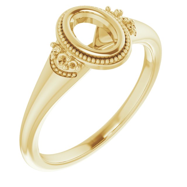 Bezel-Set Accented Engagement Ring