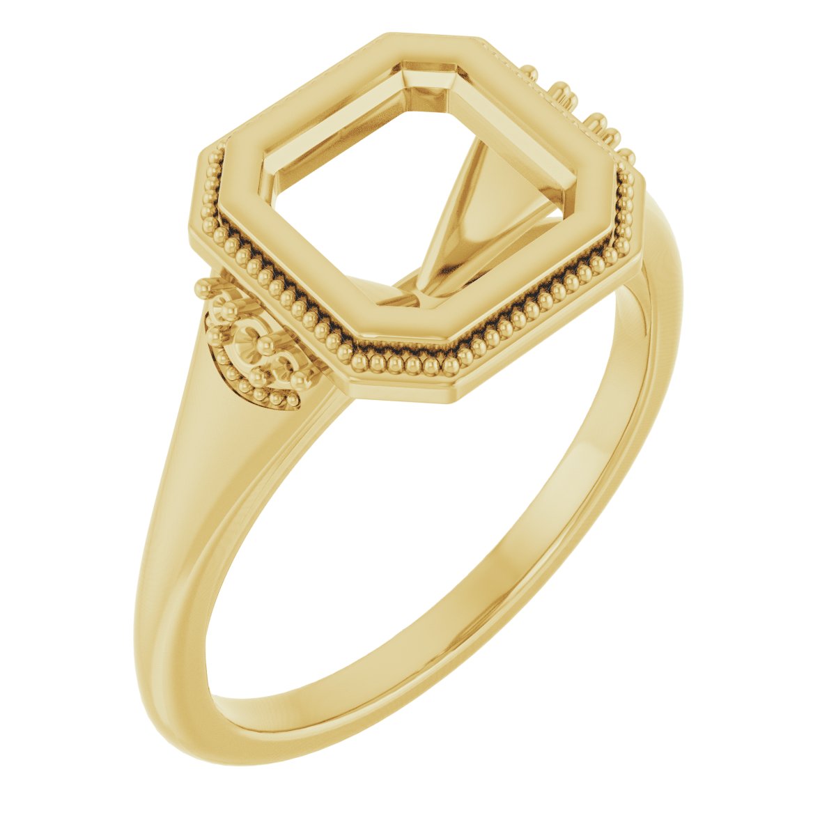 Bezel-Set Accented Engagement Ring