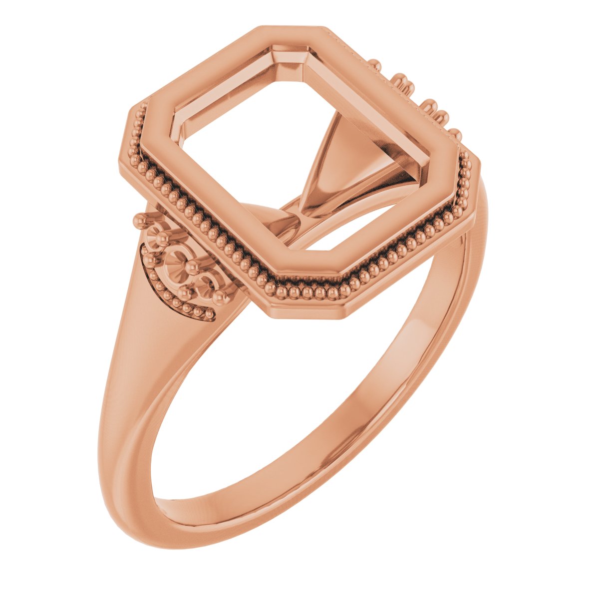 Bezel-Set Accented Engagement Ring