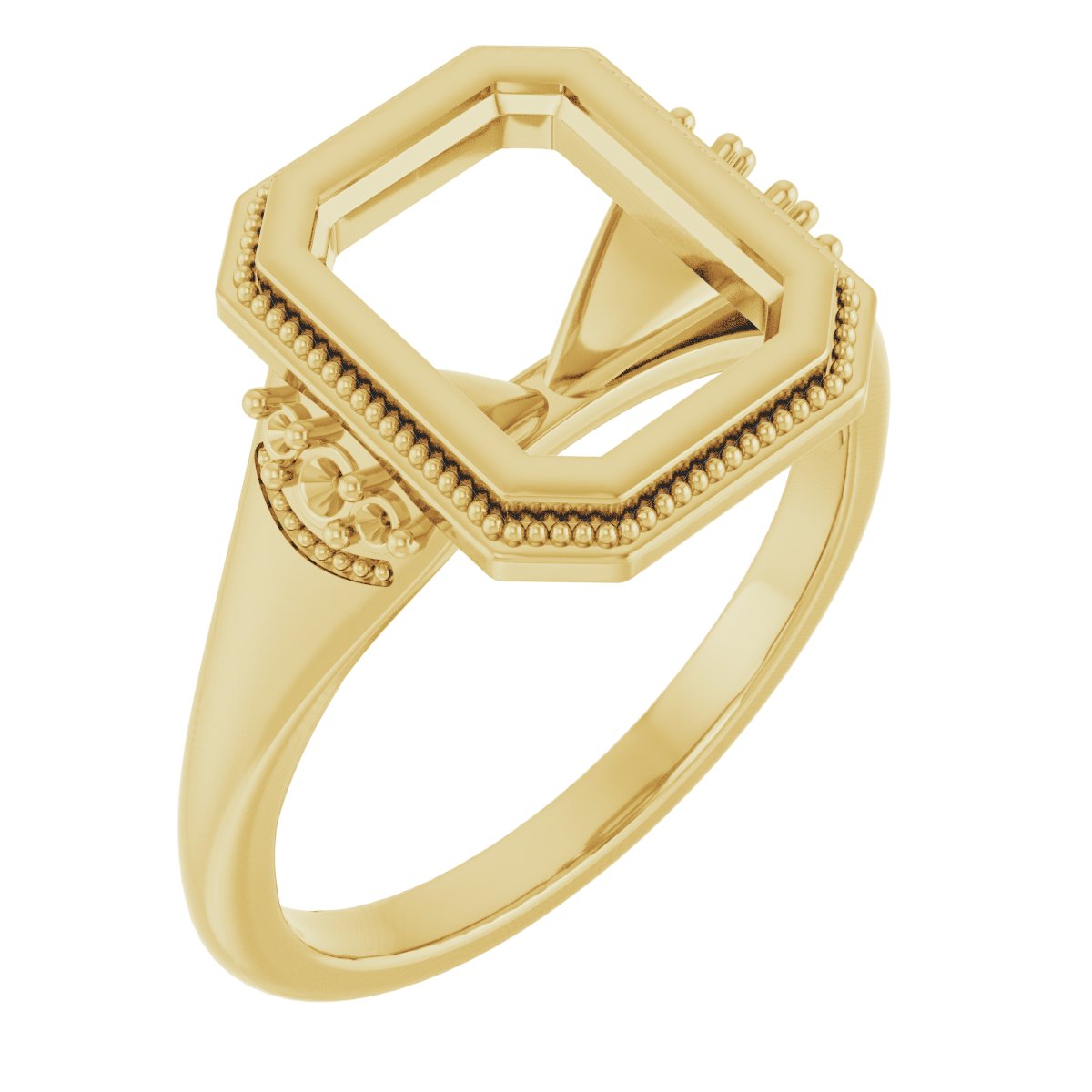 Bezel-Set Accented Engagement Ring