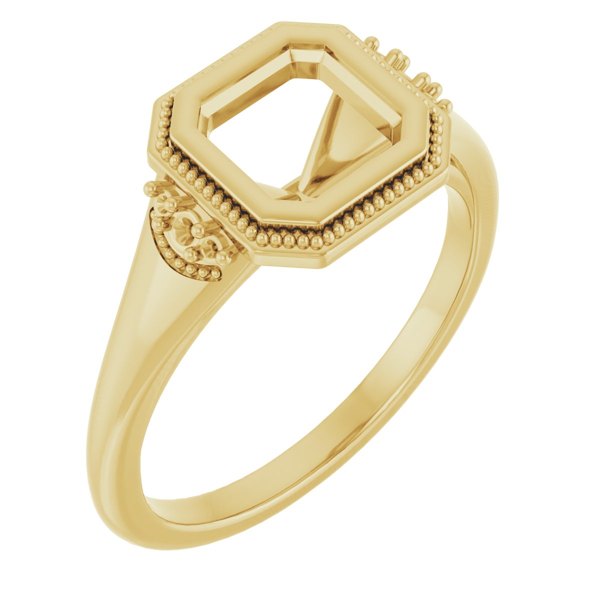 Bezel-Set Accented Engagement Ring