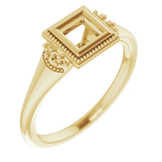 Bezel-Set Accented Engagement Ring