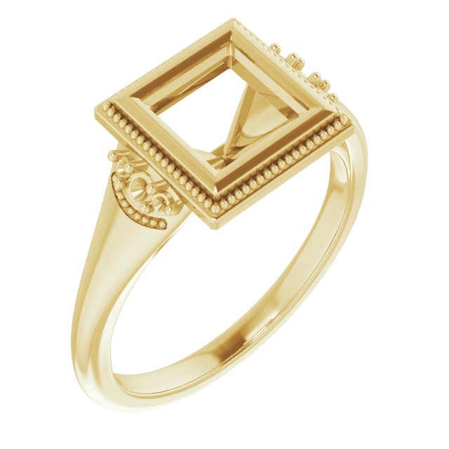Bezel-Set Accented Engagement Ring