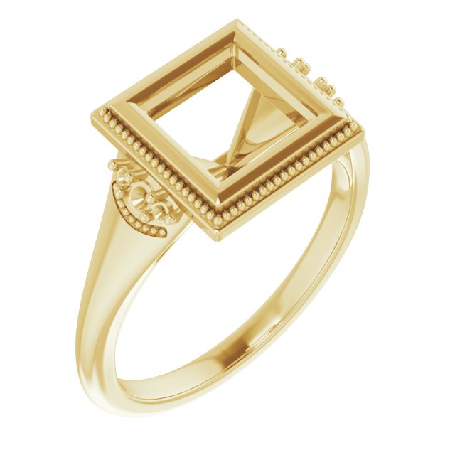 Bezel-Set Accented Engagement Ring