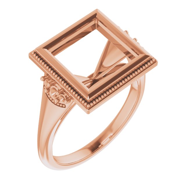 Bezel-Set Accented Engagement Ring