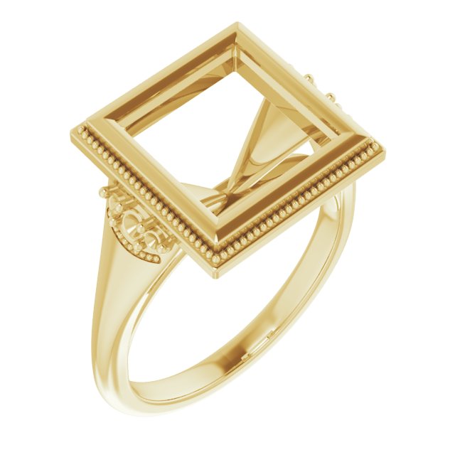 Bezel-Set Accented Engagement Ring