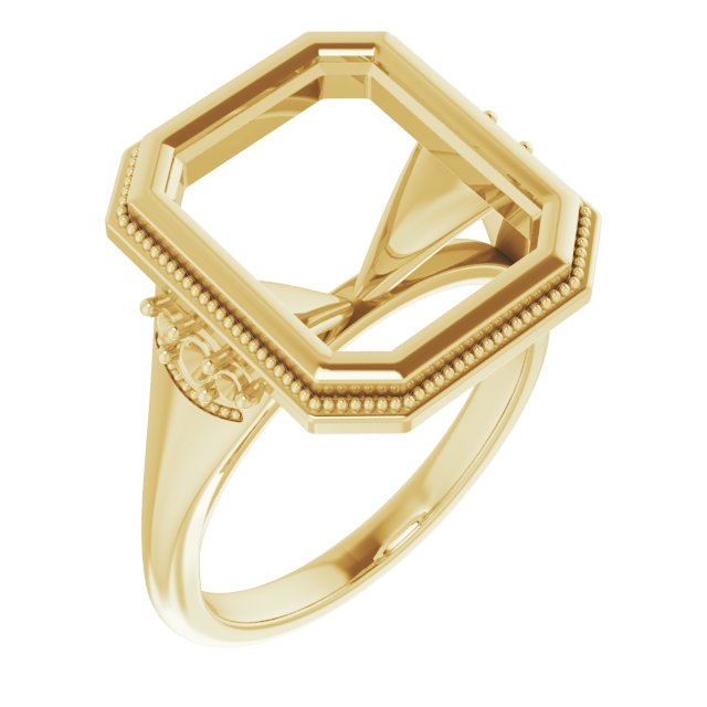 Bezel-Set Accented Engagement Ring