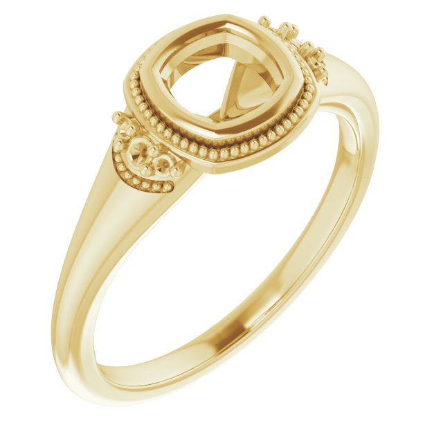 Bezel-Set Accented Engagement Ring