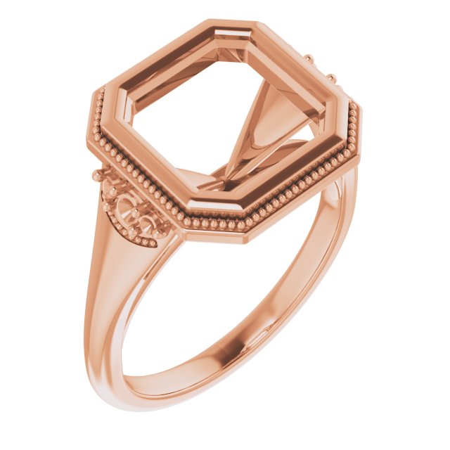 Bezel-Set Accented Engagement Ring