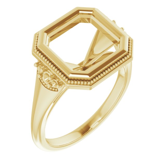Bezel-Set Accented Engagement Ring