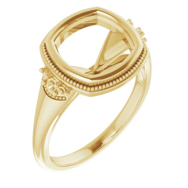 Bezel-Set Accented Engagement Ring