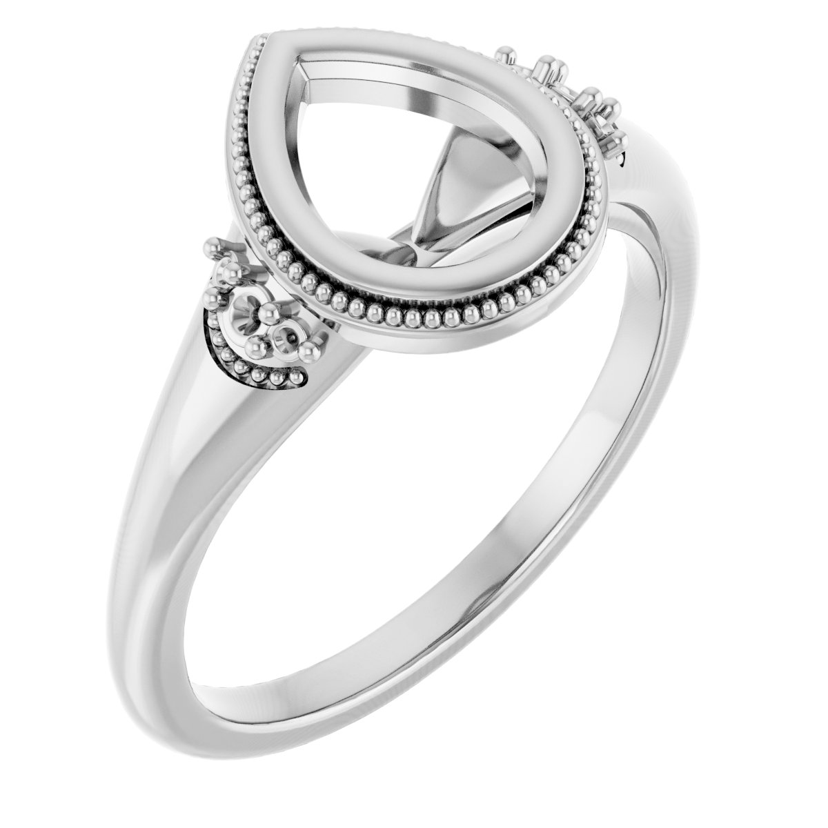 Bezel-Set Accented Engagement Ring