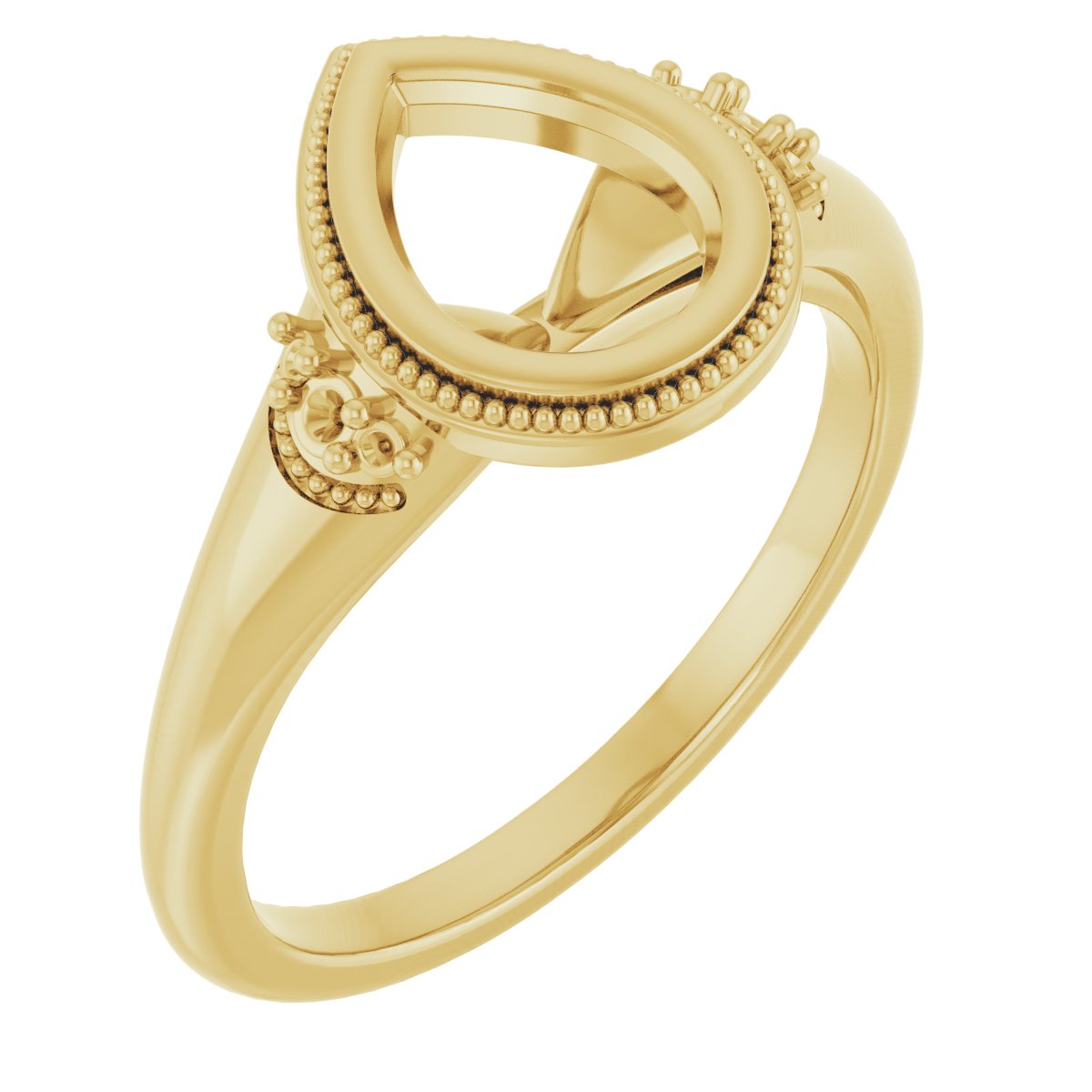 Bezel-Set Accented Engagement Ring