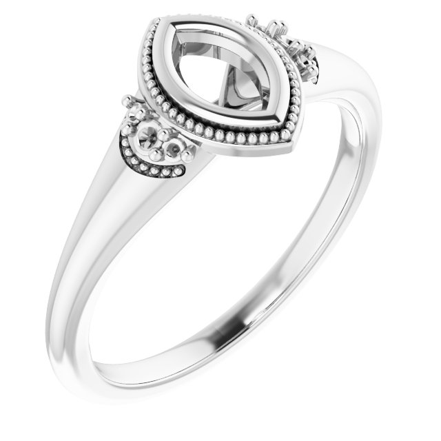 Bezel-Set Accented Engagement Ring
