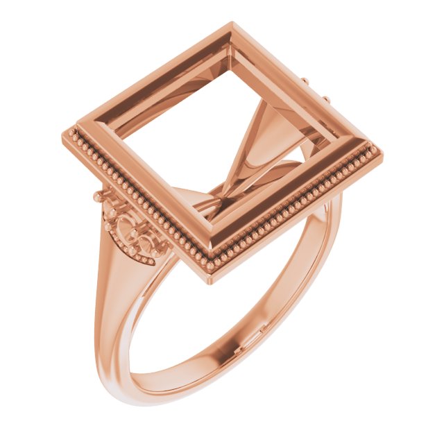 Bezel-Set Accented Engagement Ring