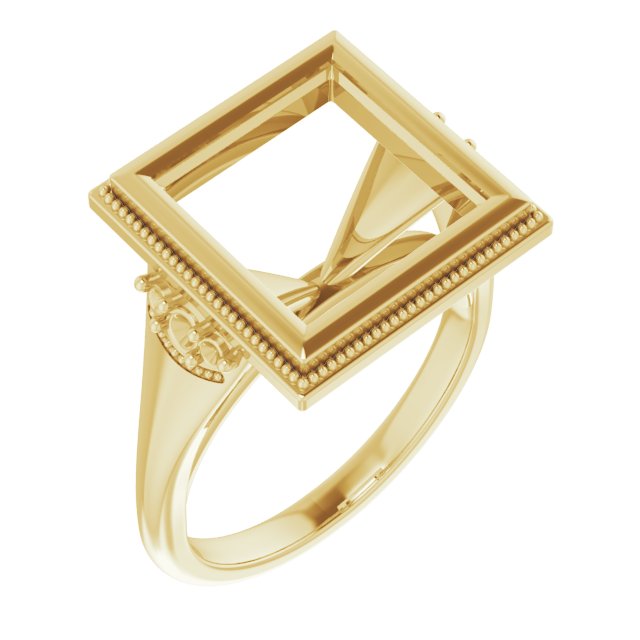 Bezel-Set Accented Engagement Ring