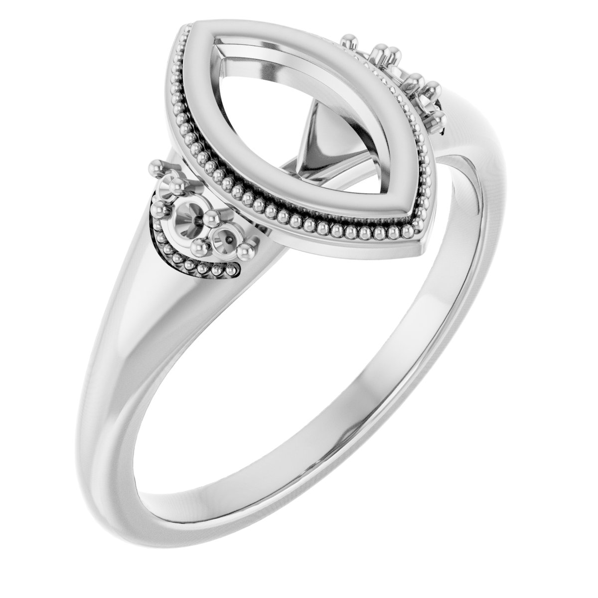 Bezel-Set Accented Engagement Ring
