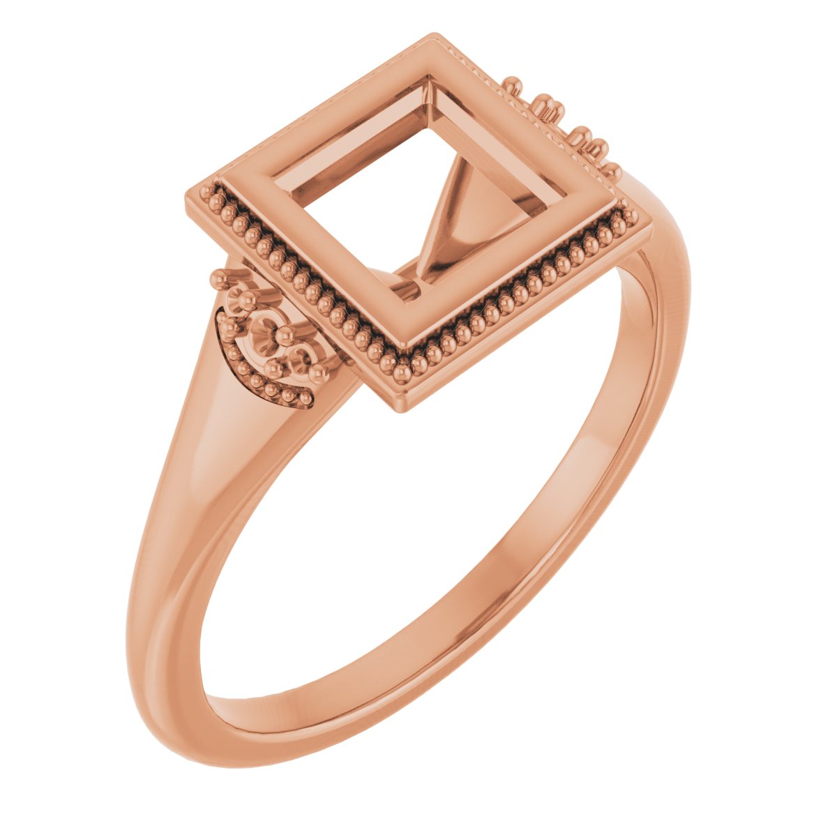 Bezel-Set Accented Engagement Ring