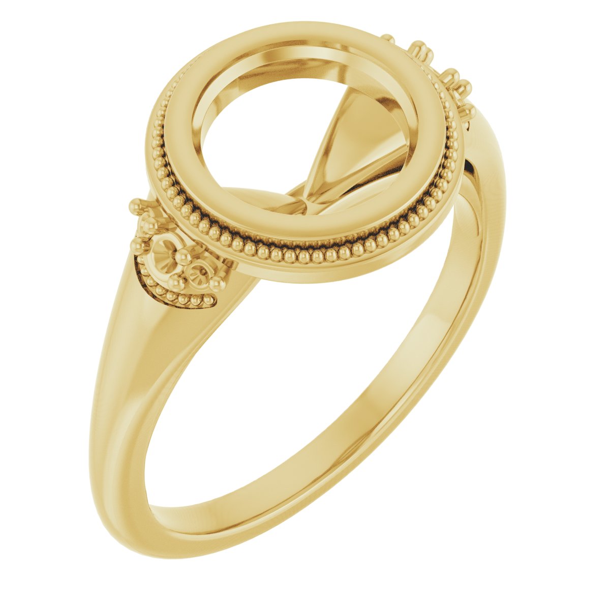 Bezel-Set Accented Engagement Ring