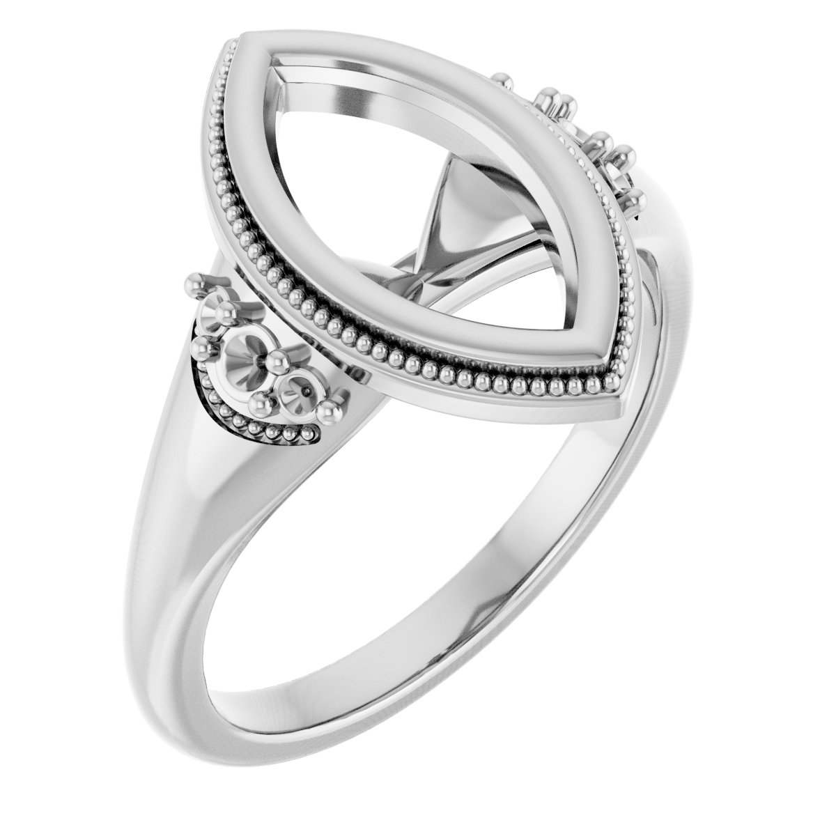 Bezel-Set Accented Engagement Ring