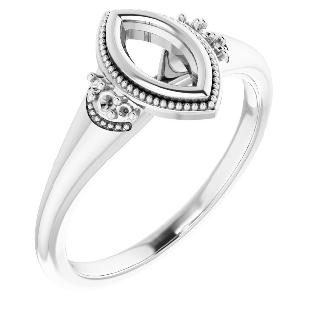Bezel-Set Accented Engagement Ring