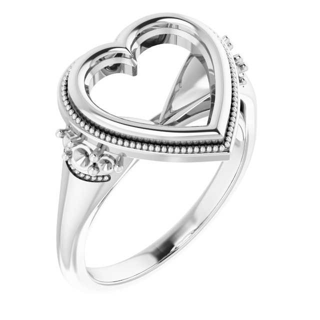 Bezel-Set Accented Engagement Ring