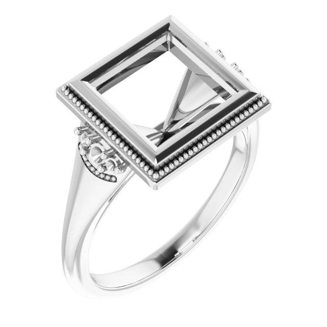 Bezel-Set Accented Engagement Ring