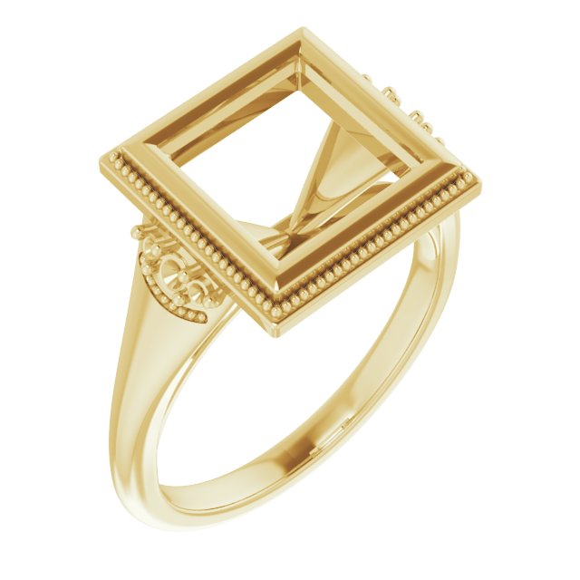 Bezel-Set Accented Engagement Ring
