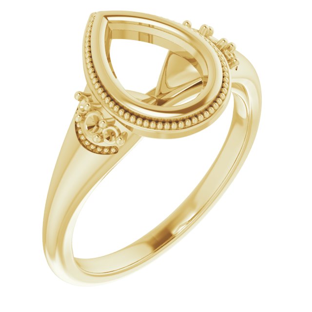Bezel-Set Accented Engagement Ring