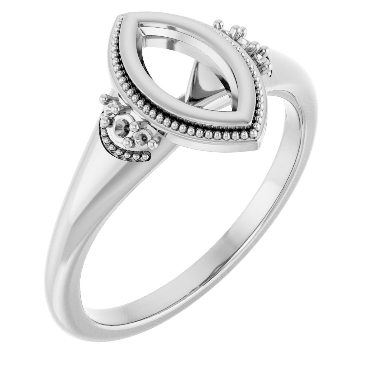 Bezel-Set Accented Engagement Ring