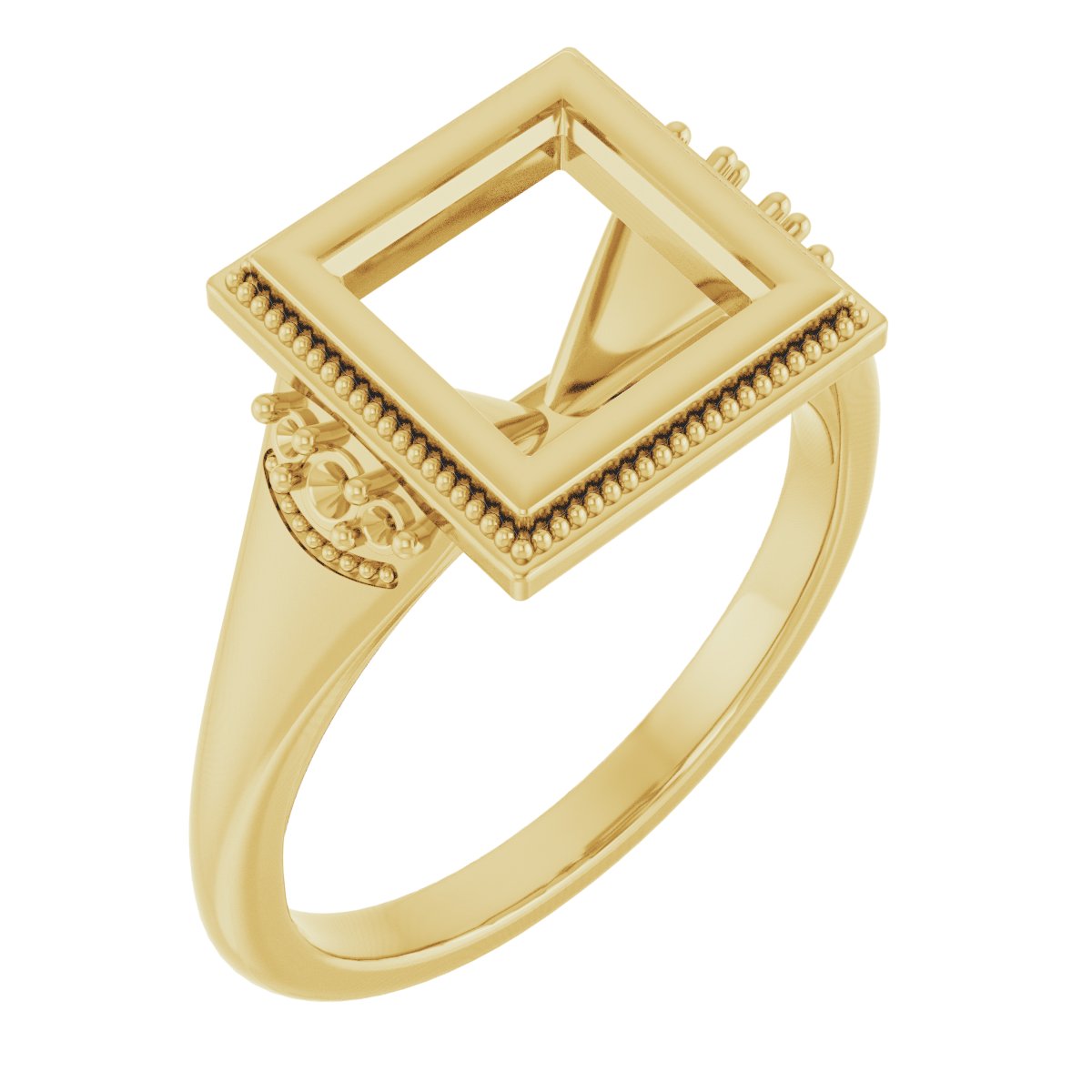 Bezel-Set Accented Engagement Ring