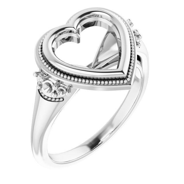 Bezel-Set Accented Engagement Ring