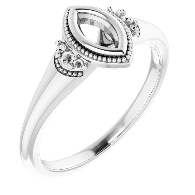 Bezel-Set Accented Engagement Ring