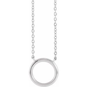 Sterling Silver Circle 18" Necklace