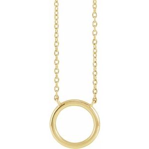 14K Yellow Circle 18" Necklace
