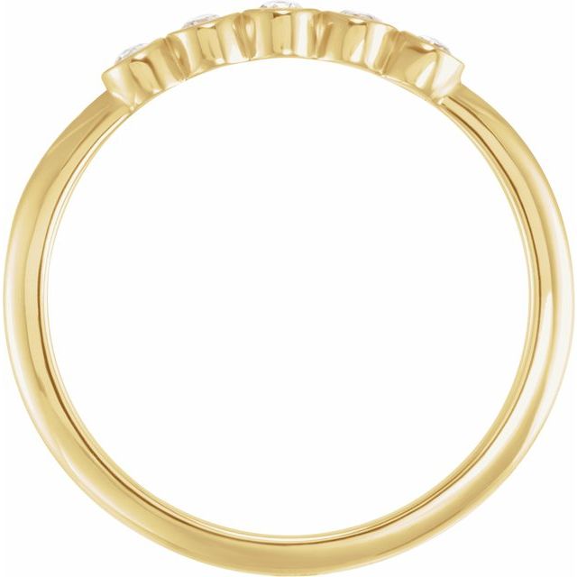 14K Yellow 1/10 CTW Rose-Cut Natural Diamond Stackable Ring