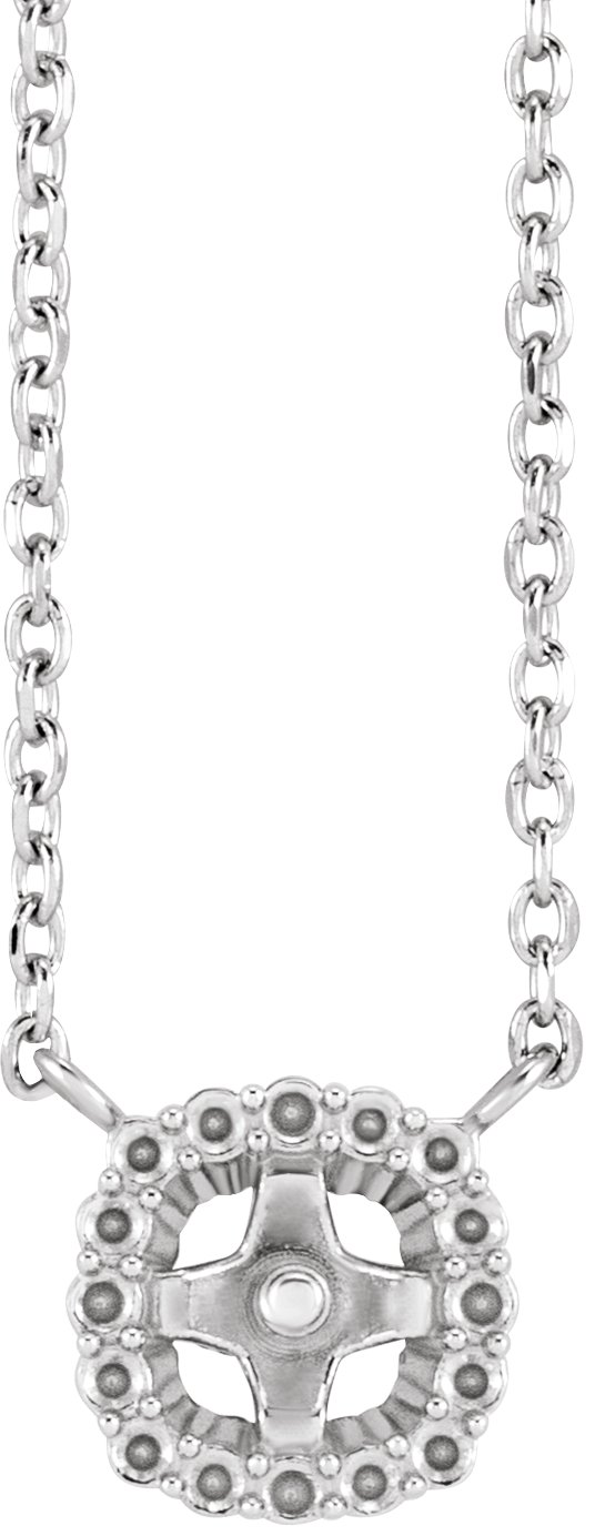 Halo-Style Pearl Necklace or Center