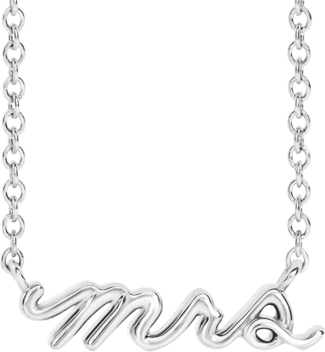 Sterling Silver Mrs 16" Necklace