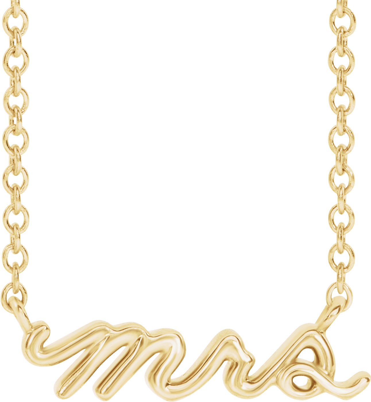 14K Yellow Mrs 18" Necklace