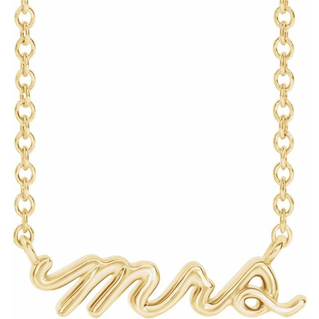 14K Yellow Mrs 16 Necklace