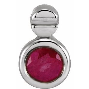 Sterling Silver Natural Ruby Pendant