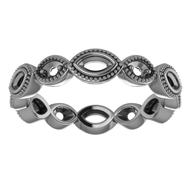 4x2 mm Straight Baguette Eternity Band Mounting view 3