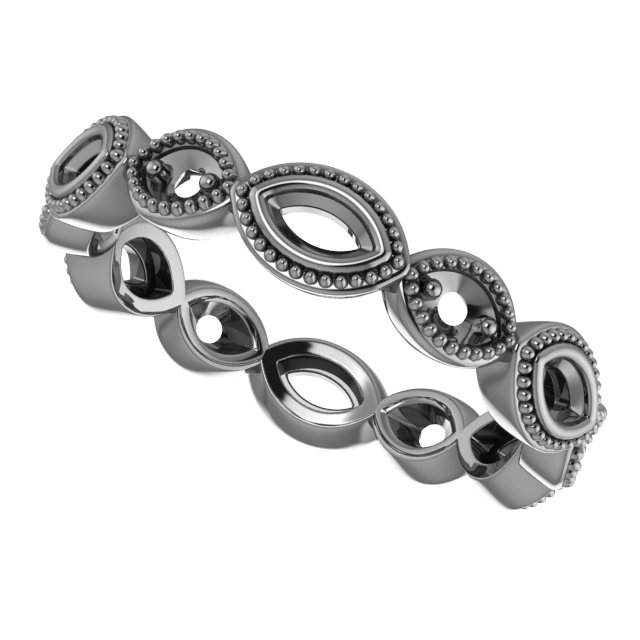 4x2 mm Straight Baguette Eternity Band Mounting view 5