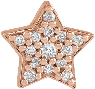 14K Rose .04 CTW Natural Diamond Star Pendant