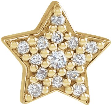 14K Yellow .04 CTW Natural Diamond Star Pendant