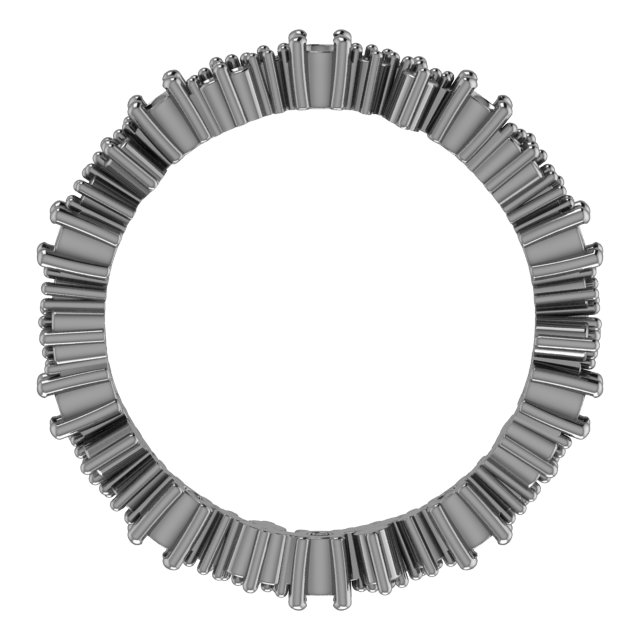 3 mm Square Eternity Band Mounting view 2