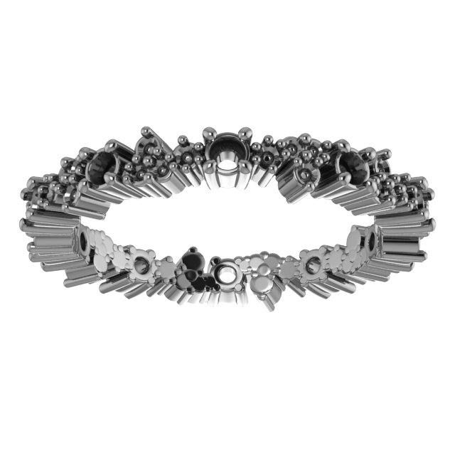 3 mm Square Eternity Band Mounting view 3