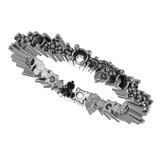 3 mm Square Eternity Band Mounting view 5